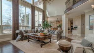 Home with glass wall