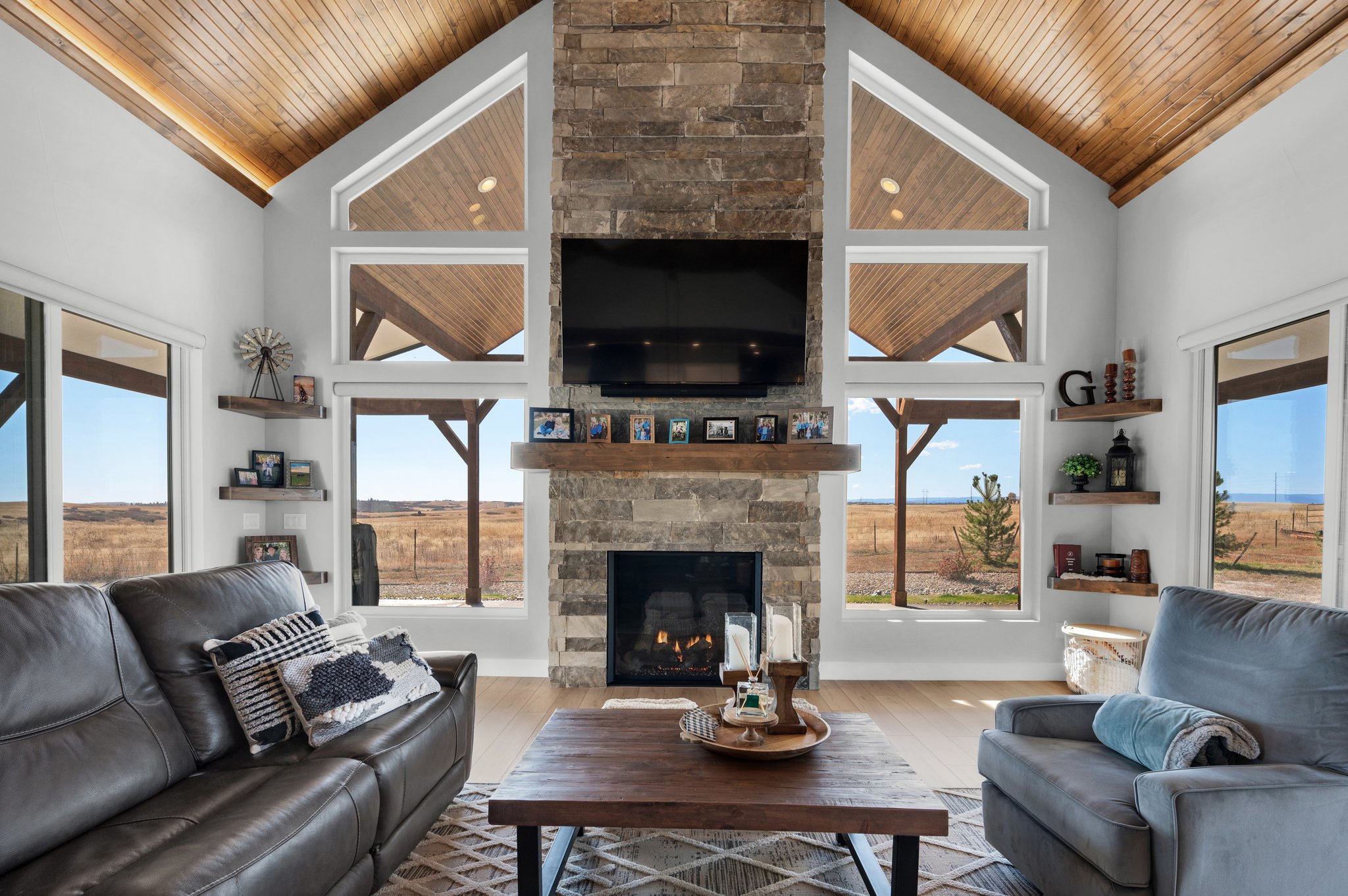Elegant Modern Farmhouse Window Wall